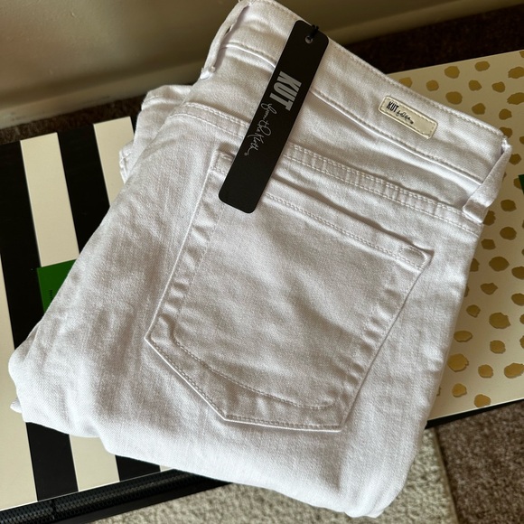 Kut From The Kloth Diana White Skinny Jeans Size 12 NWT - Picture 4 of 13